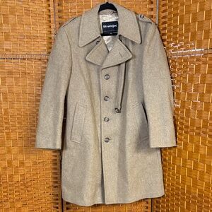 Stratojac Vintage Men's Classic Wool Tan Trench Coat